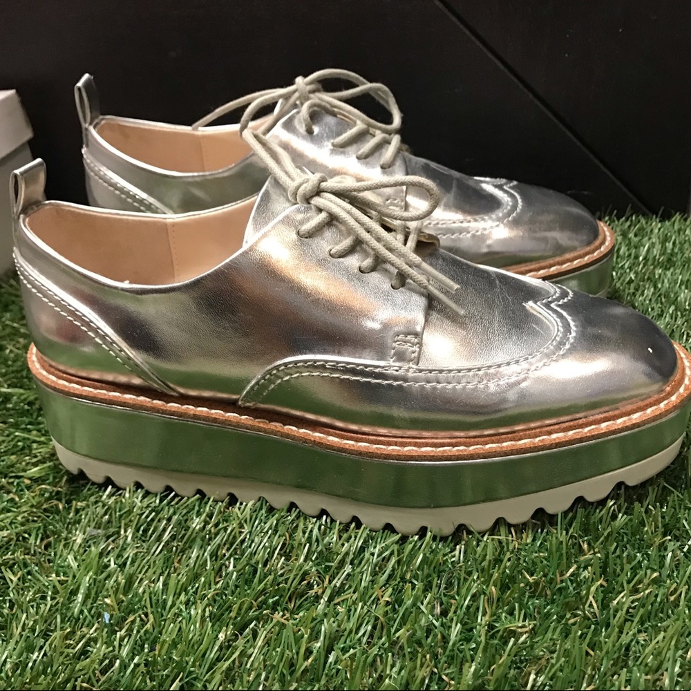 ⚪️Zara Platform Silver shoe ⚪️